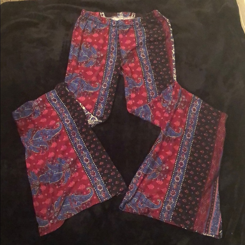 A pair of Hot Kiss flared pants.